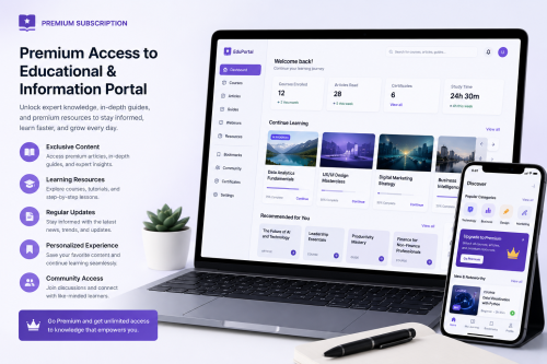 Premium Subscription to Educational & Information Portal